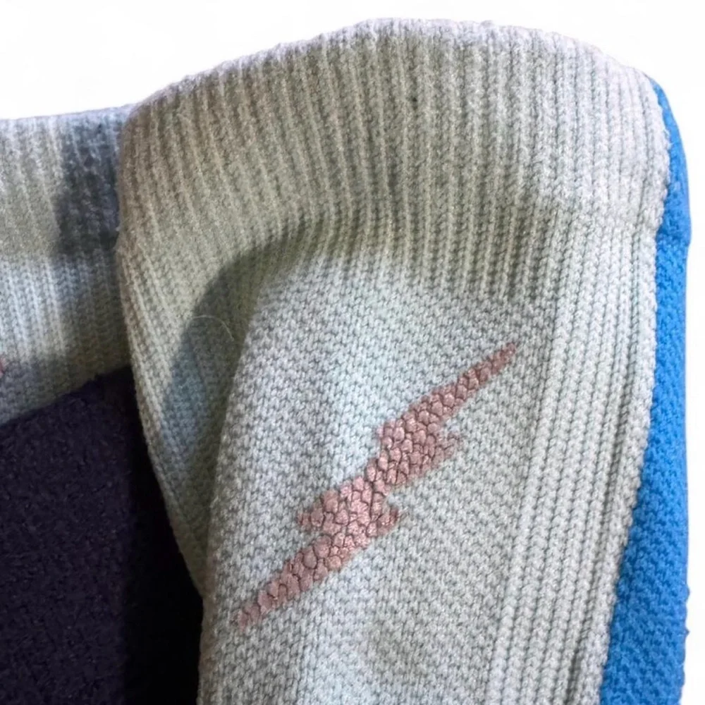 Nike Youth KD Elite Basketball Socks Grey Blue S 3Y-5Y